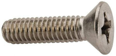 Value Collection - 5/16-18 UNC, 1-1/4" OAL Phillips Drive Machine Screw - Flat Head, Grade 316 Stainless Steel, Uncoated, Without Washer - USA Tool & Supply