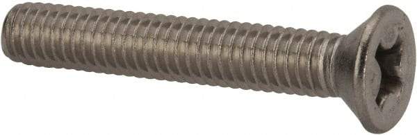 Value Collection - 5/16-18 UNC, 2" OAL Phillips Drive Machine Screw - Flat Head, Grade 316 Stainless Steel, Uncoated, Without Washer - USA Tool & Supply