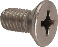 Value Collection - 3/8-16 UNC, 3/4" OAL Phillips Drive Machine Screw - Flat Head, Grade 316 Stainless Steel, Uncoated, Without Washer - USA Tool & Supply