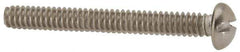 Value Collection - #6-32 UNC, 1-1/4" Length Under Head Slotted Drive Machine Screw - Round Head, Grade 316 Stainless Steel, Uncoated, Without Washer - USA Tool & Supply