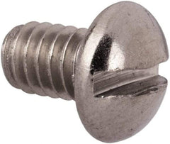 Value Collection - #8-32 UNC, 1/4" Length Under Head Slotted Drive Machine Screw - Round Head, Grade 316 Stainless Steel, Uncoated, Without Washer - USA Tool & Supply