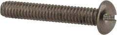 Value Collection - #8-32 UNC, 1" Length Under Head Slotted Drive Machine Screw - Round Head, Grade 316 Stainless Steel, Uncoated, Without Washer - USA Tool & Supply