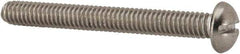 Value Collection - #8-32 UNC, 1-1/2" Length Under Head Slotted Drive Machine Screw - Round Head, Grade 316 Stainless Steel, Uncoated, Without Washer - USA Tool & Supply