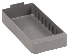 Quantum Storage - 28 Lb. Load Capacity, 11-5/8" Deep, Gray High-Impact Polystyrene Drawer Bin - 2-1/8" High x 5-9/16" Wide x 11-5/8" Long - USA Tool & Supply