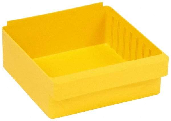 Quantum Storage - 28 Lb. Load Capacity, 11-5/8" Deep, Yellow High-Impact Polystyrene Drawer Bin - 4-5/8" High x 11-1/8" Wide x 11-5/8" Long - USA Tool & Supply