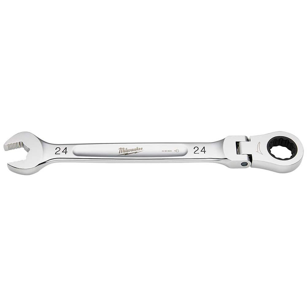 Combination Wrench: 24 mm Head Size Steel, Chrome-Plated