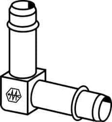 Eaton - Metal Barbed Union Tube Elbow - Brass, 1/2" Tube OD - USA Tool & Supply