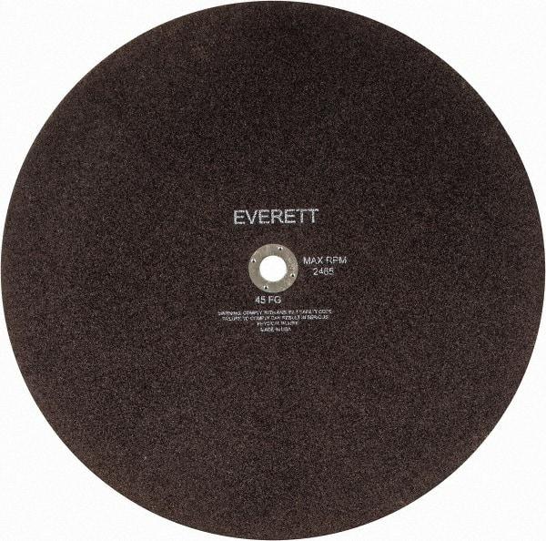 Everett - 22" Aluminum Oxide Cutoff Wheel - 3/16" Thick, 1" Arbor, Use with Gas Powered Saws - USA Tool & Supply