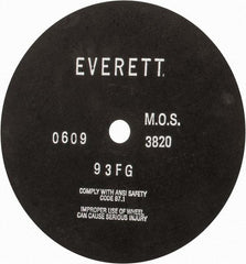 Everett - 12" Cutoff Wheel - 3/32" Thick, 1" Arbor, Use with Gas Powered Saws - USA Tool & Supply