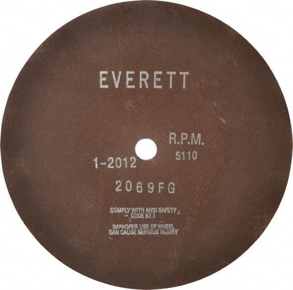 Everett - 14" Aluminum Oxide Cutoff Wheel - 1/8" Thick, 1" Arbor, Use with Gas Powered Saws - USA Tool & Supply