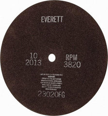Everett - 16" Aluminum Oxide Cutoff Wheel - 5/32" Thick, 1" Arbor, Use with Gas Powered Saws - USA Tool & Supply