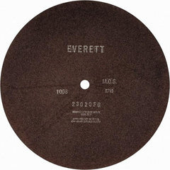 Everett - 20" Aluminum Oxide Cutoff Wheel - 3/16" Thick, 1" Arbor, Use with Gas Powered Saws - USA Tool & Supply