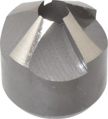 Made in USA - 4 Flutes, 7/8" Cutter Head Diam, 1/4" Pilot Hole Diam, High Speed Steel Reverse Countersink - USA Tool & Supply