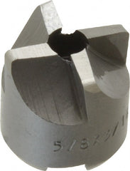 Made in USA - 4 Flutes, 5/8" Diam, 3/16" Pilot Hole Diam, High Speed Steel Reverse Counterbore - USA Tool & Supply