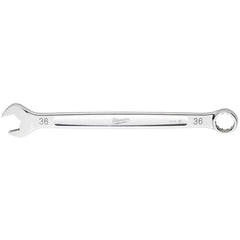 Combination Wrench: 36 mm Head Size Steel, Chrome-Plated