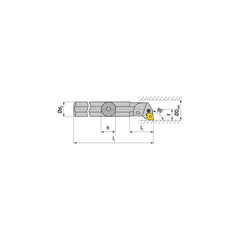 Indexable Boring Bar:  S40V PCLNL 12,  50.00 mm Min Bore,  40.00 mm Shank Dia,  95.00&deg N/A Steel 400.0000″ OAL,  Lever Clamp,