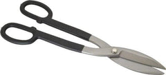 Value Collection - 3-1/2" Length of Cut, Straight Pattern Tinner's Snip - 14" OAL, Cushion Grip Handle, 23 AWG Steel Capacity - USA Tool & Supply