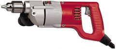 Milwaukee Tool - 1/2" Keyed Chuck, 500 RPM, D-Handle Electric Drill - 7 Amps, 120 Volts, Reversible, Includes Chuck Key with Holder & Side Handle - USA Tool & Supply