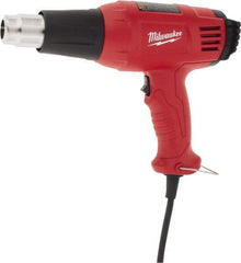 Milwaukee Tool - 570 to 1,000°F Heat Setting, 14.8 CFM Air Flow, Heat Gun - 120 Volts, 11.6 Amps, 1,400 Watts, 10.13' Cord Length - USA Tool & Supply