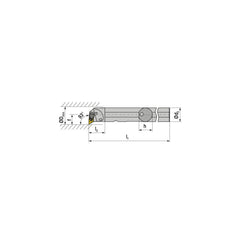 Indexable Boring Bar:  S20U DDUNR 4N,  93.00&deg N/A Steel 14.0000″ OAL,  Clamp,