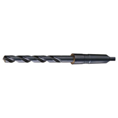 55/64 RHS / RHC HSS 118 Degree Radial Point General Purpose Taper Shank Drill - Steam Oxide - Exact Industrial Supply