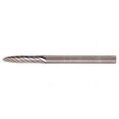 SF-51 Standard Cut Solid Carbide Bur-Round Nose Tree Shape - USA Tool & Supply