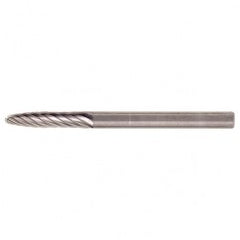 SF-51 Standard Cut Solid Carbide Bur-Round Nose Tree Shape - USA Tool & Supply