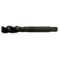 ‎1/4-20 UNC 3 Flute H3 HSS CNC Heavy Duty Bottoming Chamfer Spiral Flute Tap- Steam Oxide - Exact Industrial Supply