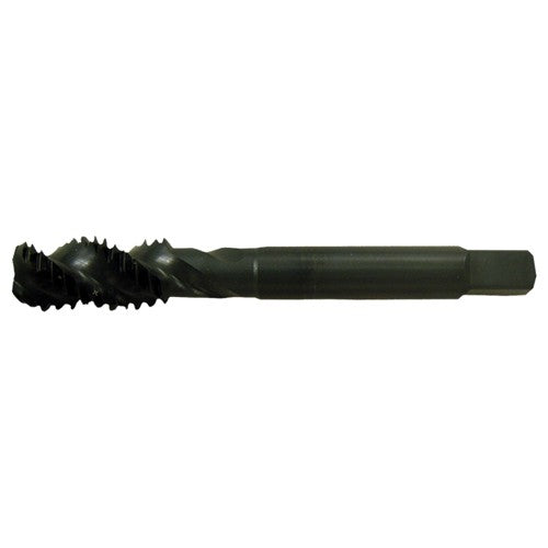 ‎1/4-28 UNF 3 Flute H3 HSS CNC Heavy Duty Bottoming Chamfer Spiral Flute Tap- Steam Oxide - Exact Industrial Supply