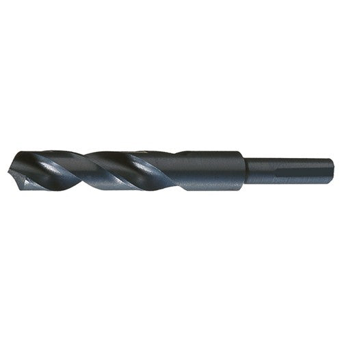 27/32 RHS / RHC HSS 118 Degree Split Point 1/2″ Reduced Shank Silver & Deming Drill - Steam Oxide - Exact Industrial Supply