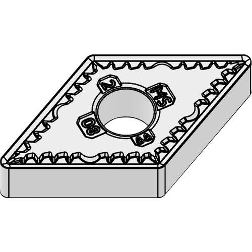 DNMG332MS WU10HT NEGATIVE STYLE, PIN LOCK INSERT - USA Tool & Supply