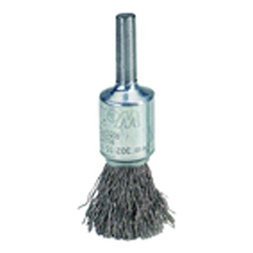 4″ Diameter - Crimped Steel Wire Stem Mounted Brush - USA Tool & Supply