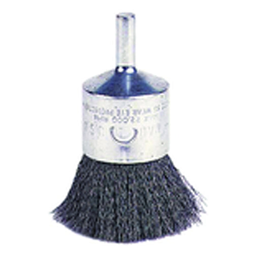 1″ Crimped Wire End Brush, .020″ Steel Fill, Retail Pack - USA Tool & Supply