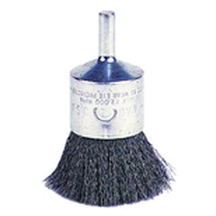 1″ Crimped Wire End Brush, .020″ Steel Fill, Retail Pack - USA Tool & Supply