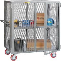 Little Giant - Lockers Type: Heavy Duty Mesh Security Cabinet Number of Tiers: 2 - USA Tool & Supply