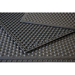 Barefoot - 3' Long x 3' Wide, Dry Environment, Anti-Fatigue Matting - Black, EPDM Rubber with EPDM Rubber Base - USA Tool & Supply
