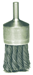 1-1/8'' Diameter - Knot Type Steel Wire End Brush - USA Tool & Supply