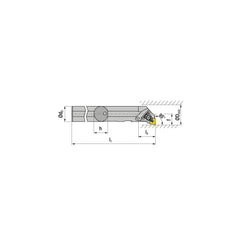 Indexable Boring Bar:  A50U DCLNL 16,  95.00&deg N/A Steel 13.7800″ OAL,  Clamp,