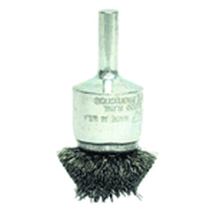 1″ Diameter - Steel Wire Flared End Brush - USA Tool & Supply
