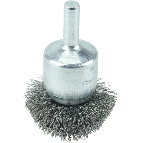 1-1/2″ Circular Flared Crimped Wire End Brush, .006″ Steel Fill - USA Tool & Supply