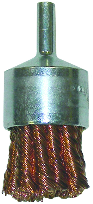 1-1/8" Knot Wire End Brush - .020; Bronze - Non-Sparking Wire Wheel - USA Tool & Supply