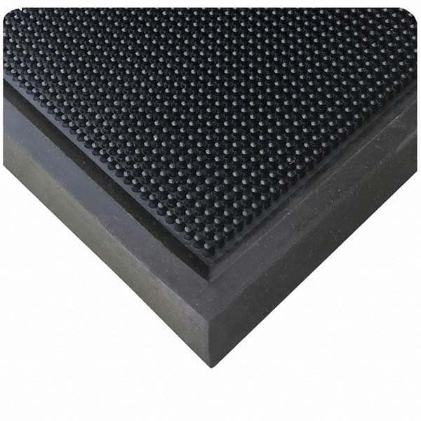 Wearwell - 24" Long x 16" Wide, Natural Rubber Surface, Boot Scrape Surface Entrance Matting - USA Tool & Supply