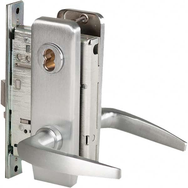 Best - Office Lever Lockset for 1-3/4" Thick Doors - USA Tool & Supply