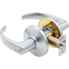 Entrance Lever Lockset for 1-3/4 to 2-1/4″ Thick Doors 6 or 7 Pin Best & Compatible, 2-3/4″ Backset, Satin Chrome\xB6Antimicrobial Coated Finish