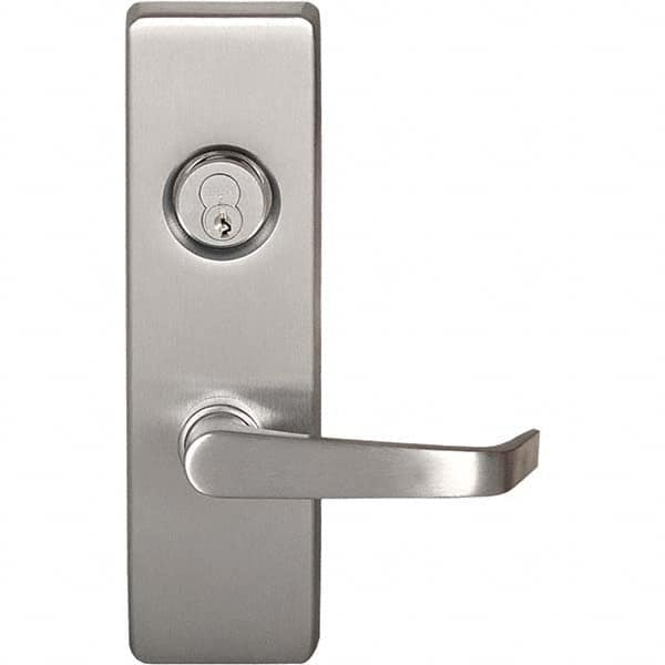 3' Outside Trim Nightlatch - Antimicrobial Coated Satin Stainless Steel Finish