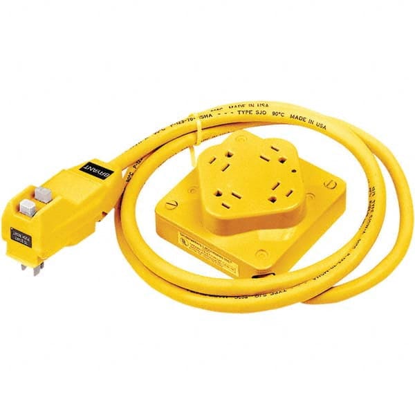 Bryant Electric - GFCI Cords & Power Distribution Centers Mount Type: Plug-In Number of Outlets: 4 - USA Tool & Supply