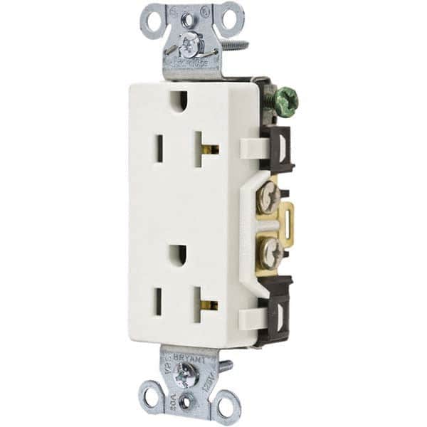 Bryant Electric - Straight Blade Receptacles Receptacle Type: Duplex Receptacle Grade: Commercial - USA Tool & Supply