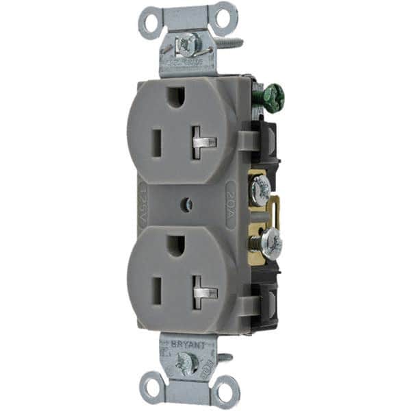 Bryant Electric - Straight Blade Receptacles Receptacle Type: Duplex Receptacle Grade: Commercial - USA Tool & Supply