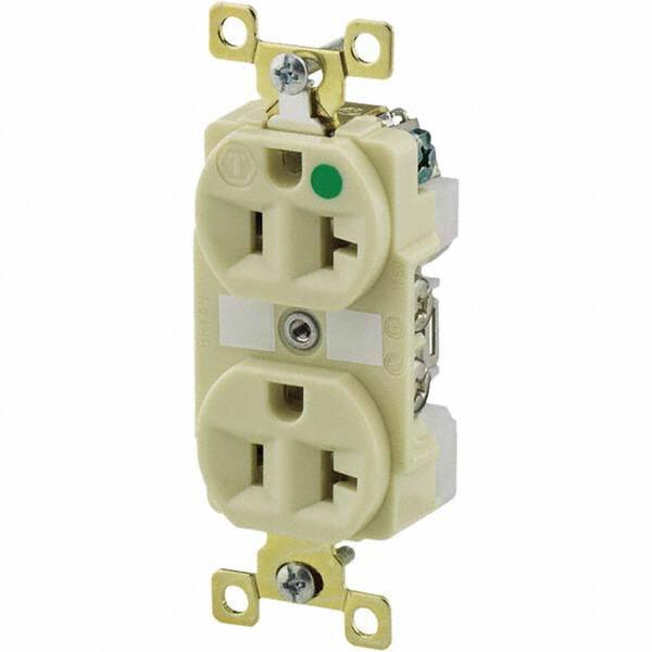 Bryant Electric - Straight Blade Receptacles Receptacle Type: Duplex Receptacle Grade: Hospital - USA Tool & Supply