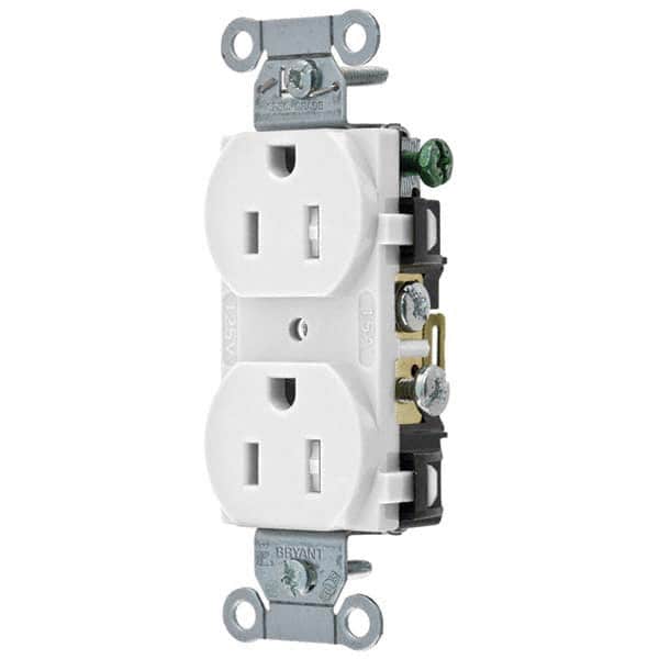 Bryant Electric - Straight Blade Receptacles Receptacle Type: Duplex Receptacle Grade: Commercial - USA Tool & Supply